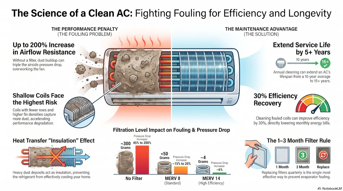 blog post graphic about clean ac coils