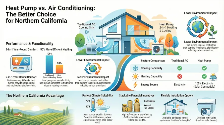heat pump vs AC